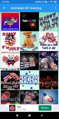 Happy 4th JulyGreeting, Photo Frames, GIF,Quotes android App screenshot 7